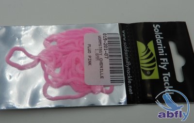 Chenille Worm Fluo Pink 1,8mm