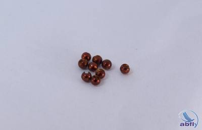 Metalic Shiny Brown slotted tungsten beads (10)