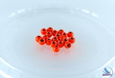 Brass Beads Fluo Orange (20)