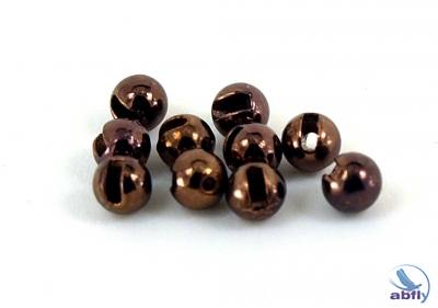 Coffee metalic slotted tungsten beads (10)