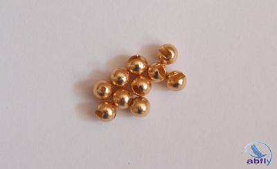 Slotted Tungsten Beads Gold (10)